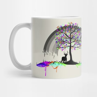 Melting Rainbow Colors Parasite Mug